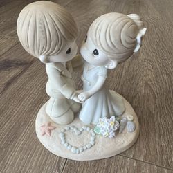 Precious Moments Our Love Is Deeper Than The Ocean (Beach Wedding Cake Topper)  