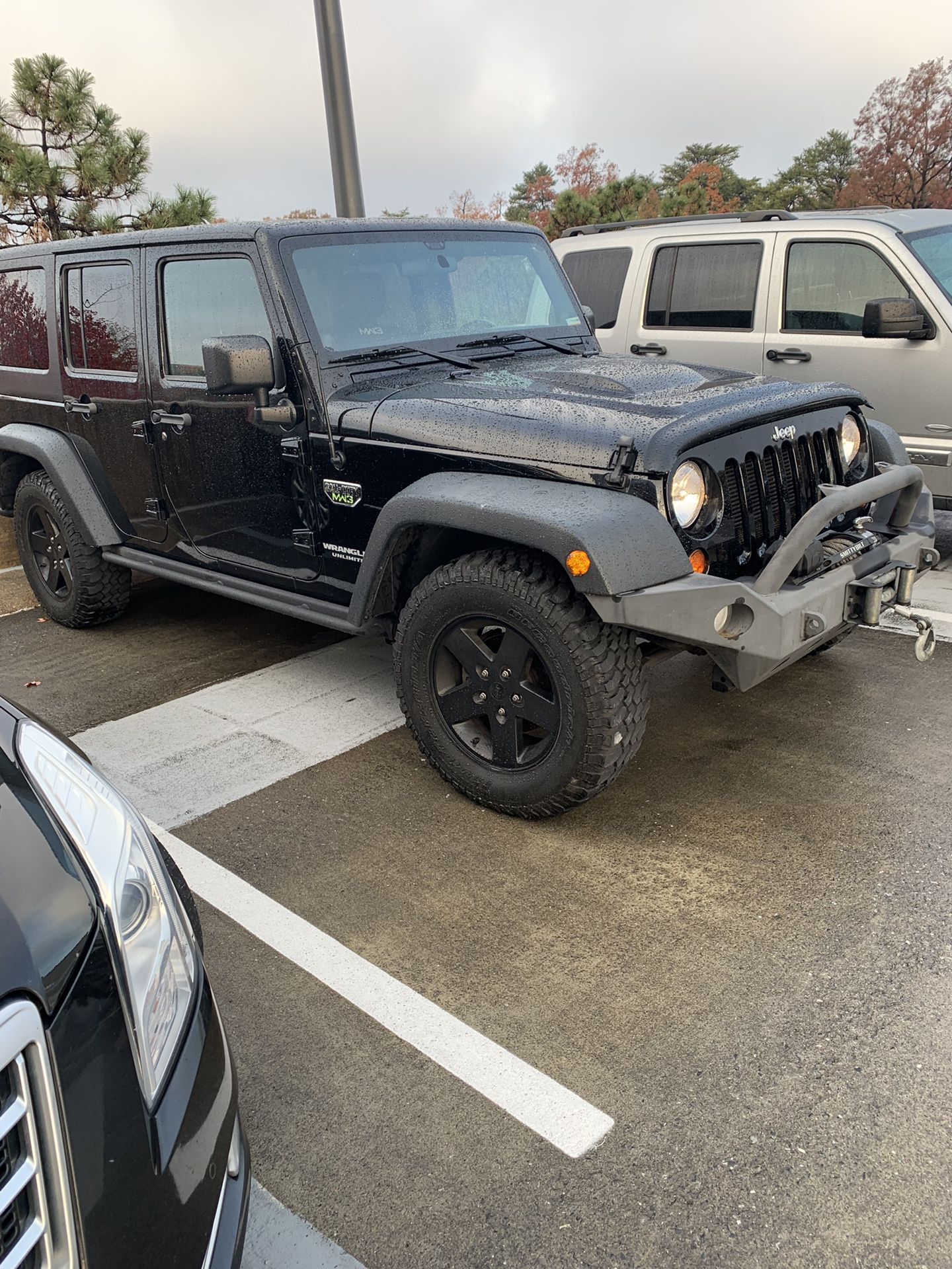 Jeep bumper winch
