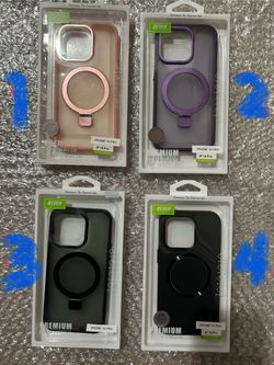 New iPhone 15 Pro Case (design-2) $15 Each, with MagSafe Ring Stand
