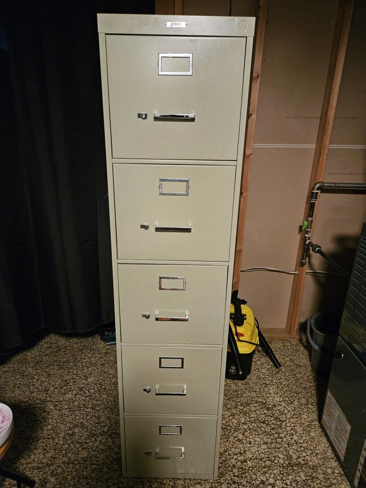 5 Draw Metal Filing Cabinet Heavy Duty
