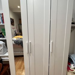 Large Armoire Closet With Hanger Rack Shelf And Shoe Rack