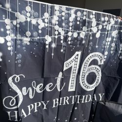 Sweet 16 birthday poster 