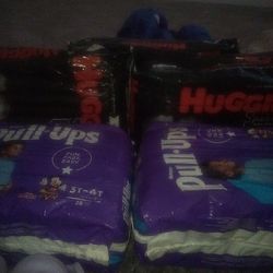 Huggies  Diapers Size 6, 32 CT /Huggies Pull Ups Size  3T-4T 28 CT