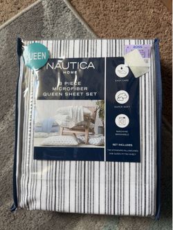 nautica home 3 piece microfiber queen sheet set