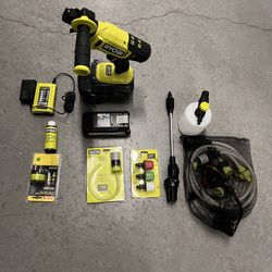 Ryobi 40 V Handheld Cordless Pressure Washer With All Accessories,