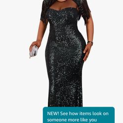 New Back Sequin Too With Mesh Size Large See Second Pic For Measurements 