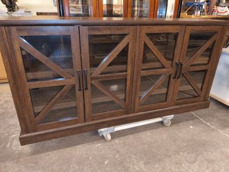 rustic farmhouse media console