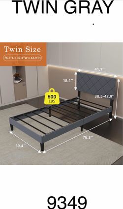 TWIN WITH GRAY VELVET HEADBOARD 👉 4075 S 32nd St, Phoenix, AZ 85040👈CROSSROADS 👇