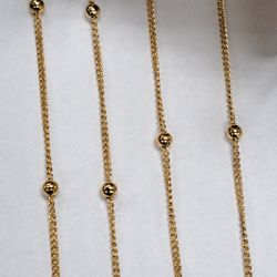 10 Yards Saturn: Electro Plated Gold Chain. / Cadena Saturn: En Baño De Oro.