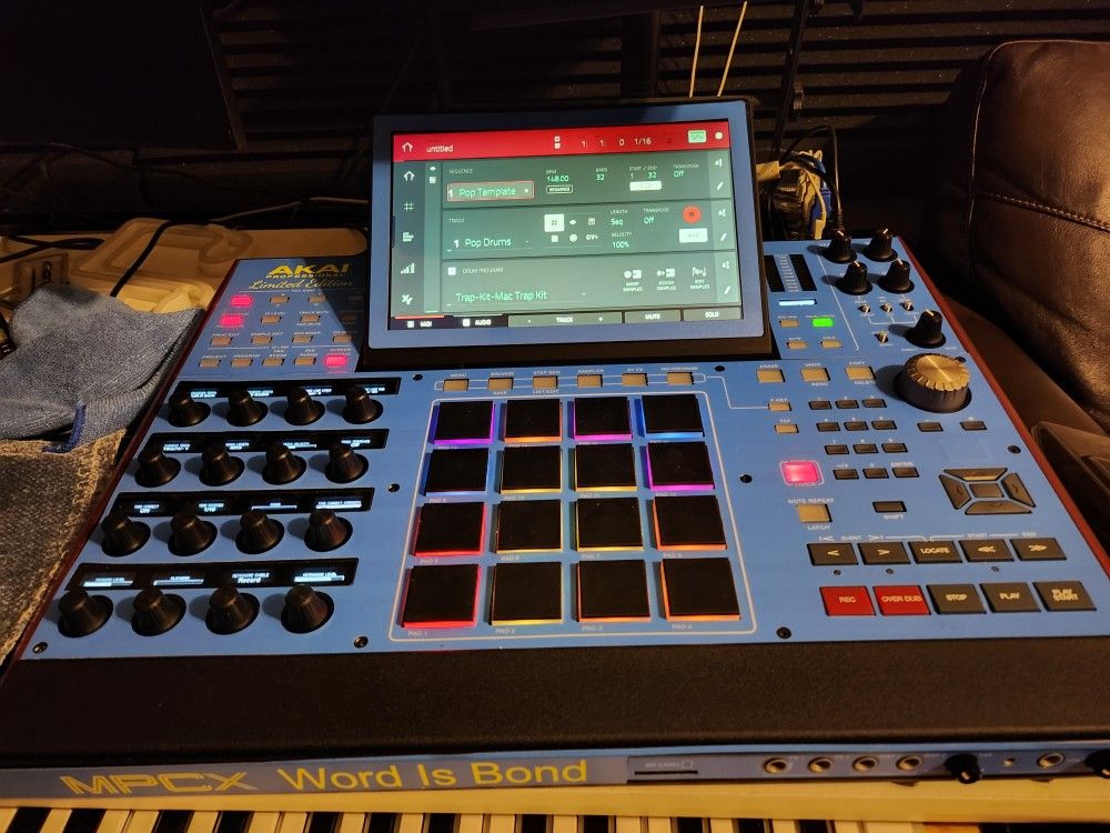 Akai Mpc X With Clear Decksaver.