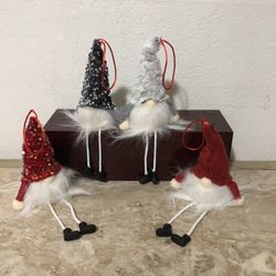 Christmas Gnomes Ornaments for Tree Decorations. Set Of 4