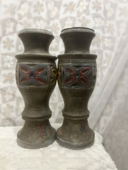 Pair of candle holders