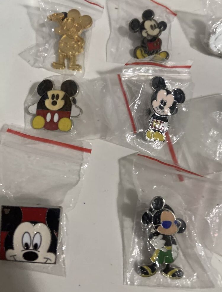 15 Disney Mickey Mouse Only Pins Lot , Perfect For Collectors