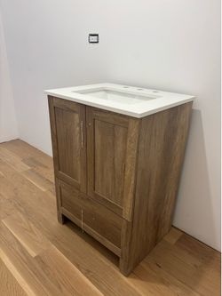 New Oak 24” Vanity with sink and countertop
