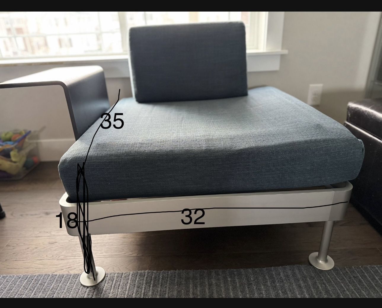 Wide Side Chair With Light