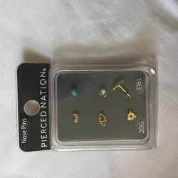 Nose Piercings, Gold Size 20 Gage