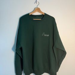 Forest Green Studio Ghibli Anime Totoro Embroidery Cotton Crewneck Sweatshirt 