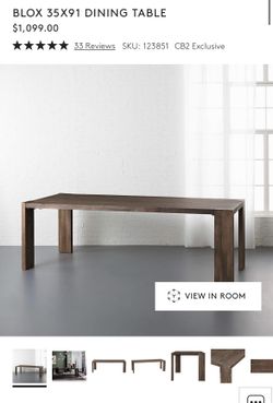 Large Cb2 Blox Dining Table