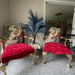 Very  Beautiful Gorgeous two Victorian chairs custom made