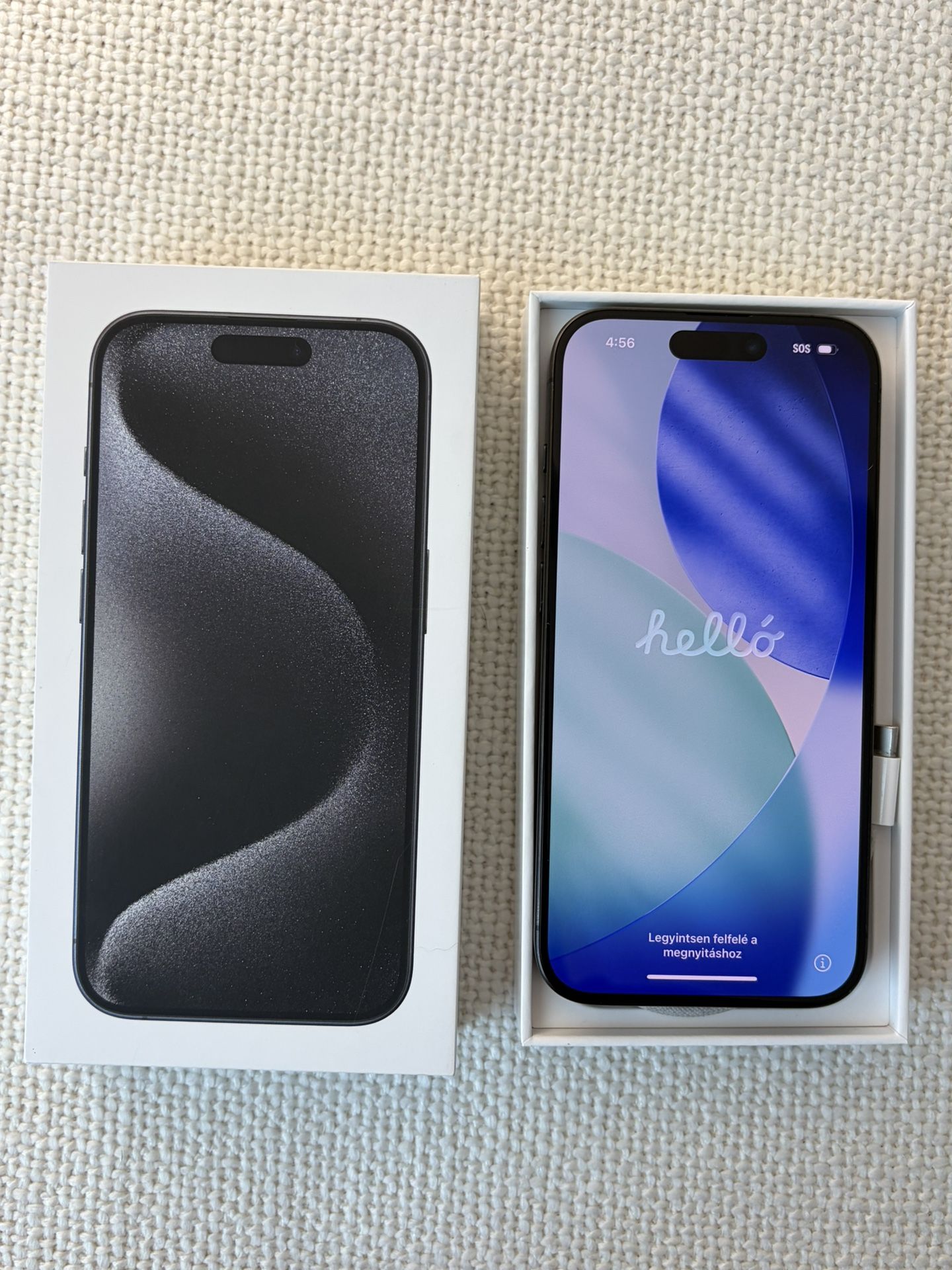 Apple iPhone 15 Pro Black Titanium 128GB 100% UNLOCKED : No Scratches Perfect Condition In Box