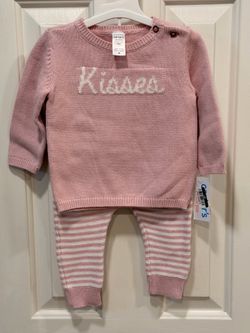 Carter's 9M 2-Piece “Kisses” Knit Sweater Set