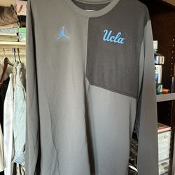 UCLA Bruins Jordan Brand 2025 Sideline Coach UV Dri-FIT Long Sleeve Shirt - Anthracite