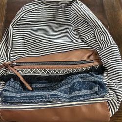 Striped Backpack