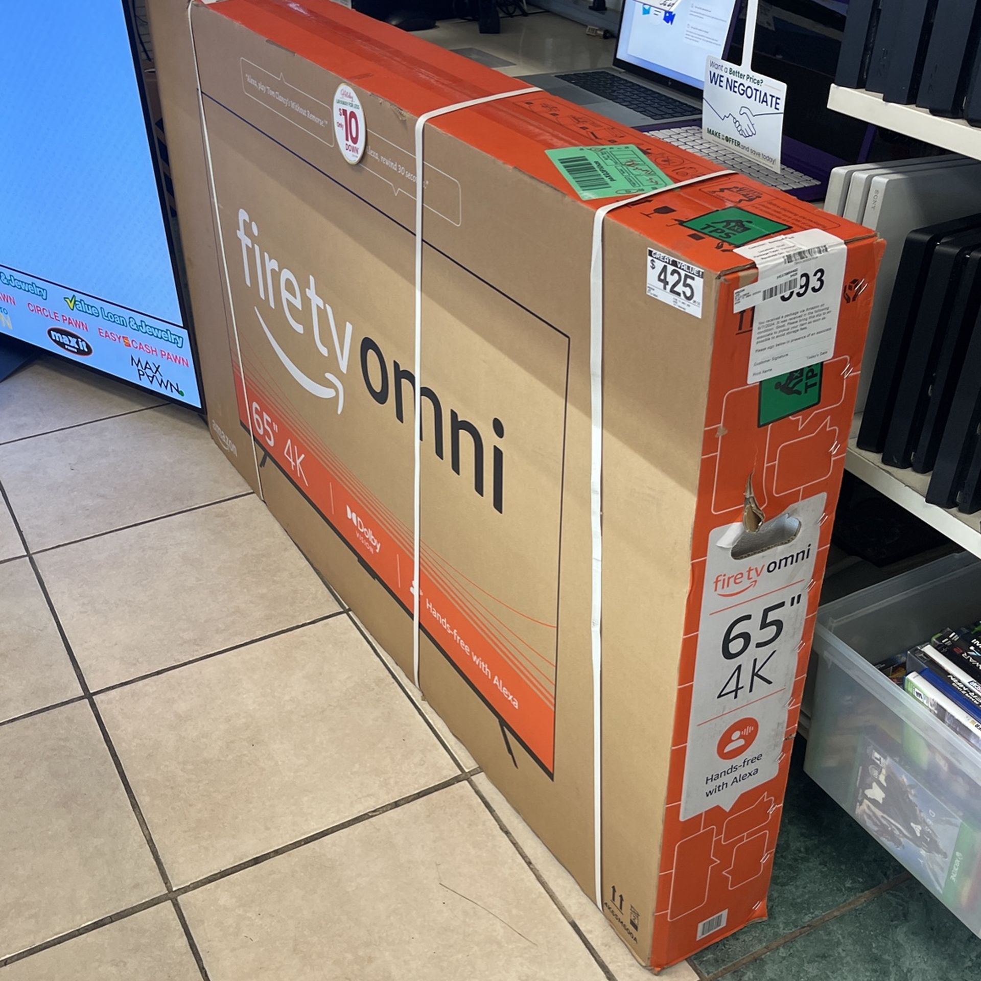 Brand New Fire Omni Tv 65” 4K