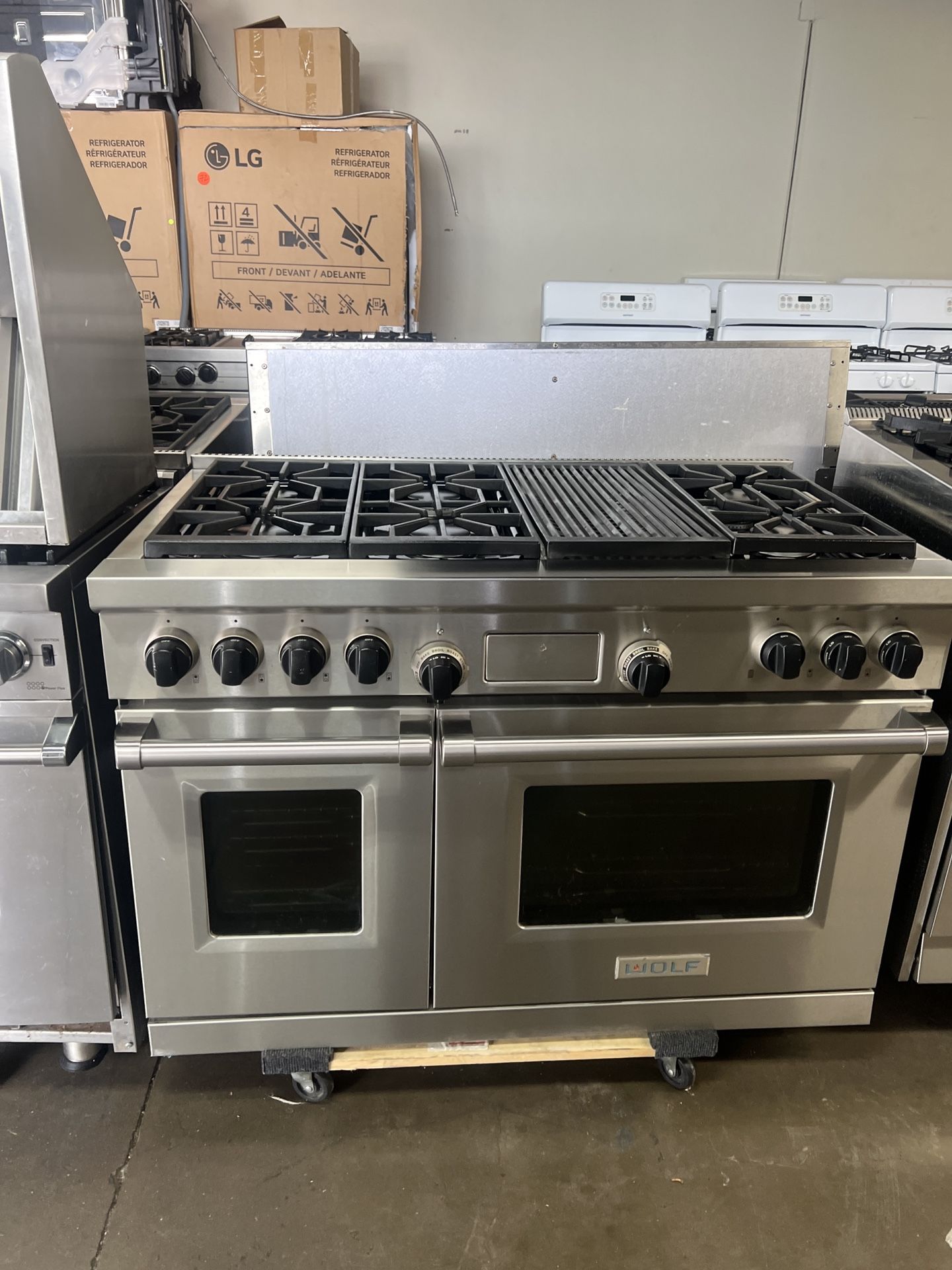 Wolf48”Wide Dual Fuel Range Stove Stainless Steel