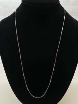.925 Silver 24” Box Link Chain