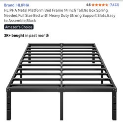 Metal Bed Frame (full) + Mattress