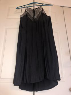 New slip sexy dress silk lace dark grey XS/S