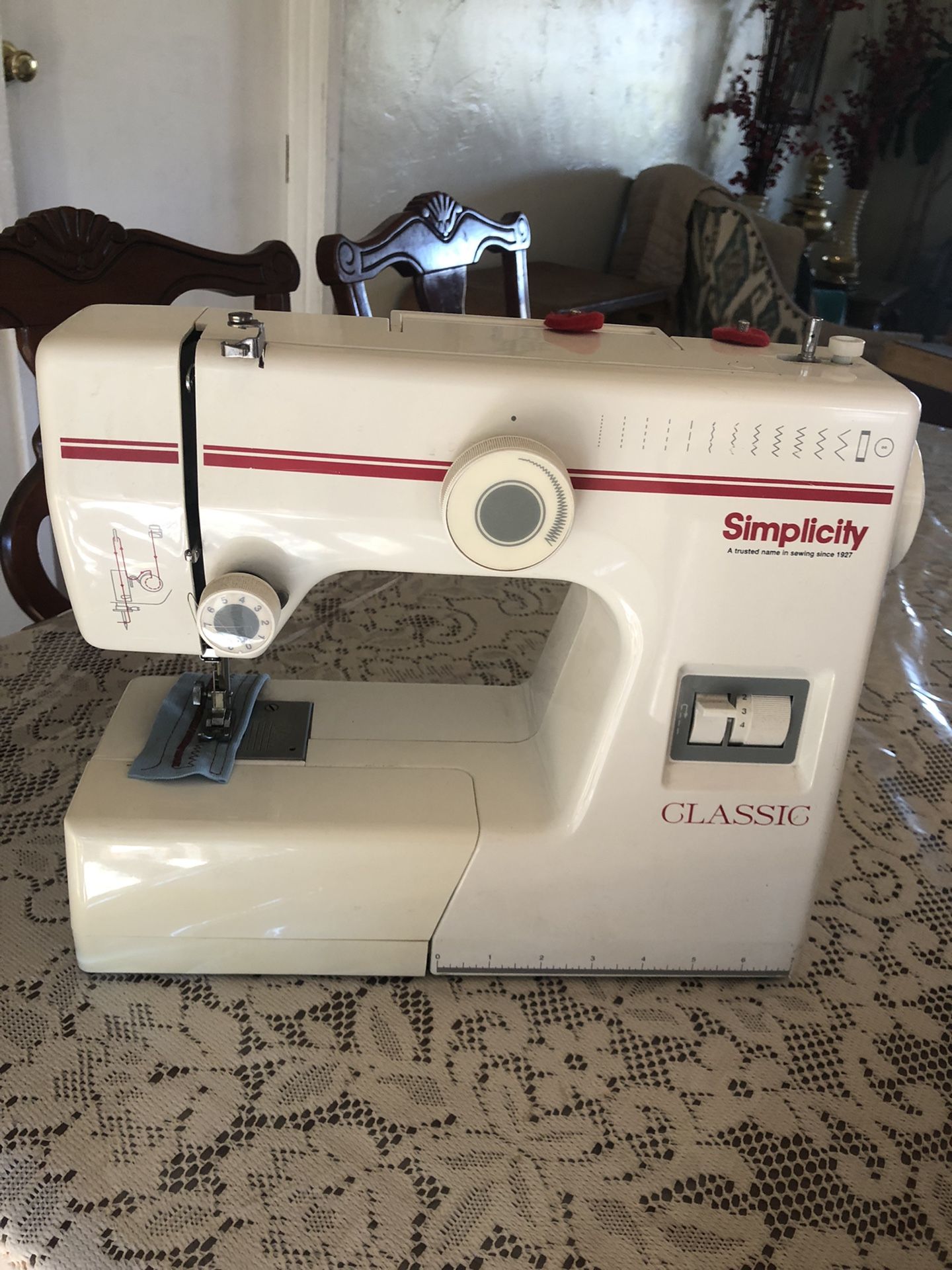 Professional Simplicity Sewing Machine Model S 02 No Power Cord Was Working before Missing The Cord