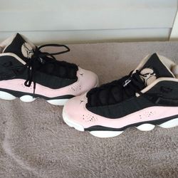 Air Jordan 6 Rings GS 'Black Pink Foam' 323399-006 size 6.5Y