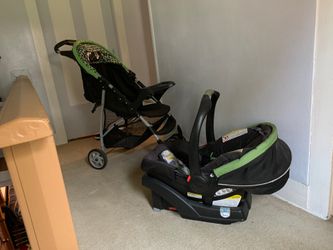 Stroller and baby seat both are in good condition Barely used OR BEST OFFER !