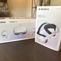 OCULUS Quest 2 VR Headset & Controllers + Meta Quest 2 Elite Strap with Battery in Original Package