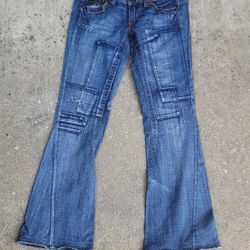 Vtg Y2K O'neill Premium Low Rise Distressed Flare Jeans