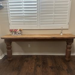 Half Distressed Pine Table (wall Mounted) 