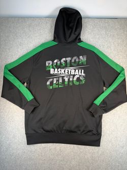 NBA X-Logo Boston Celtics Black and Green Polyester Hoodie