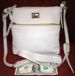 Dooney & Bourke white leather crossbody
