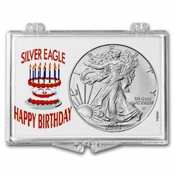 2024 Silver Eagle In Happy Birthday Holder