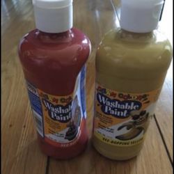 2 New Clean Colors Washable Paint 16 Oz.