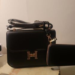 Black Leather Handbag