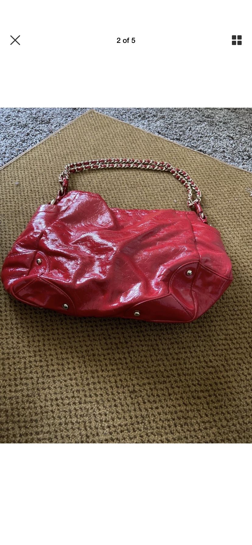 Shoulder bag,Leather Co by Liz Claiborne, Red, Medium