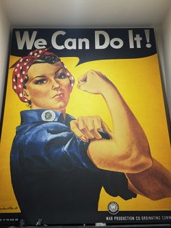 HUGE Rosie The Riveter Canvas Painting