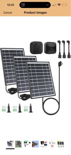 Solar Panel Kit for Blink Outdoor Cameras 3-Pack