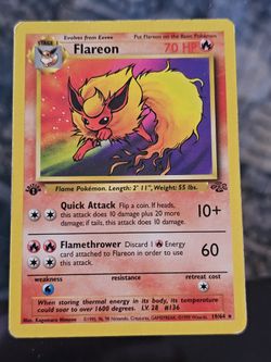 Flareon 1st Pokémon Trading Card 
