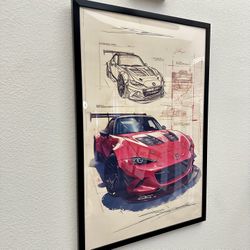 Car Wall Art Miata