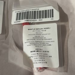 Supreme Ka Bar Emergency Whistle Keychain  Red