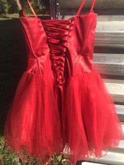 Red Dress with corset back & rhinestones